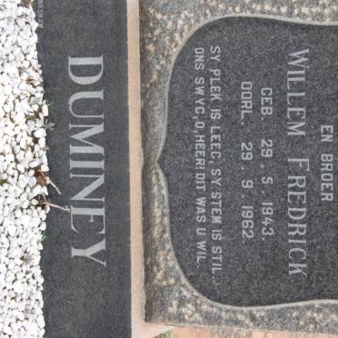 DUMINEY Willem Fredrick 1943-1962