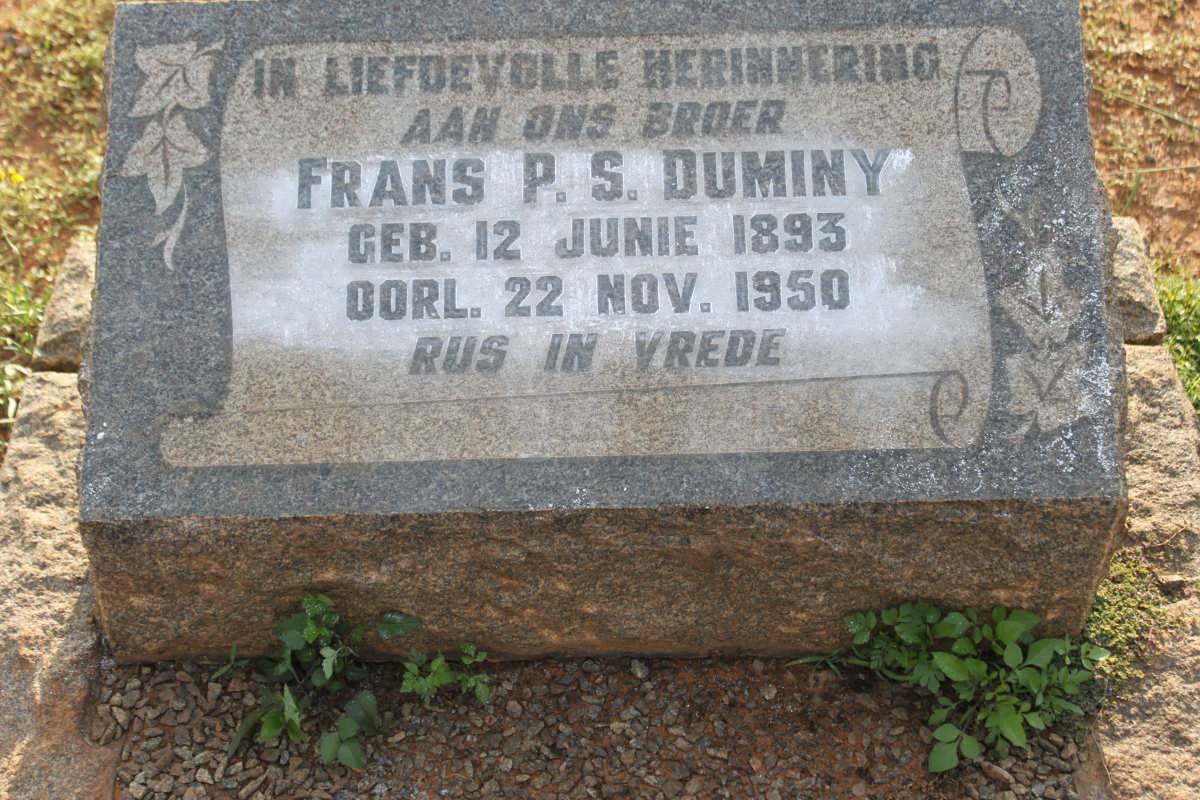 DUMINY Frans P.S. 1893-1950