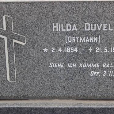 DUVEL Hilda nee ORTMANN 1894-1973