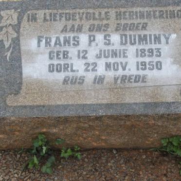 DUMINY Frans P.S. 1893-1950