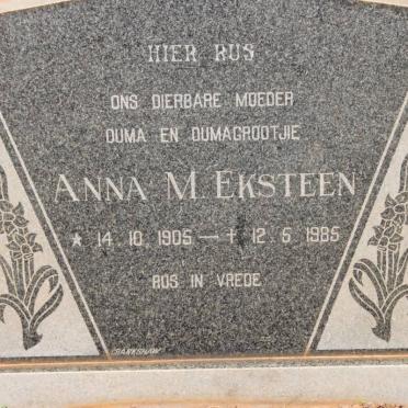 EKSTEEN Anna M. 1905-1985