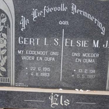 ELS Gert L.S. 1915-1983 &amp; Elsie M.J. 1911-1987