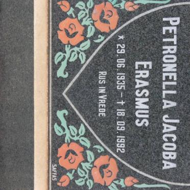 ERASMUS Petronella Jacoba 1935-1992