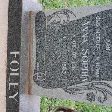 FOLEY Anna Sophia 1912-1989