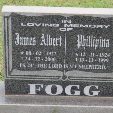 FOGG James Albert 1927-2000 &amp; Phillipina 1924-1999