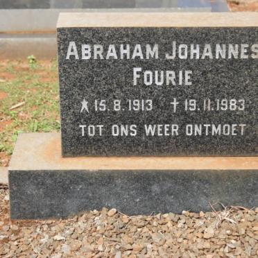 FOURIE Abraham Johannes 1913-1983