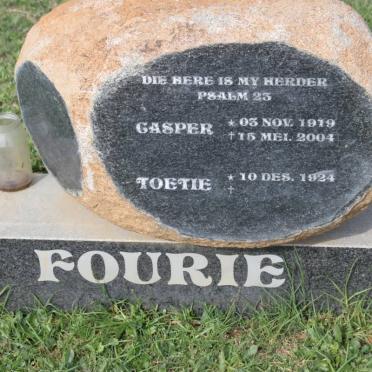 FOURIE Casper 1919-2004 &amp; Toetie 1924-