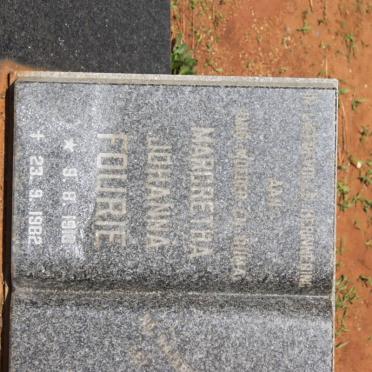 FOURIE Margaretha Johanna 1910-1982