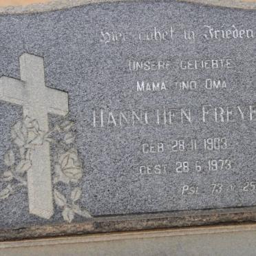 FREYER Hannchen 1903-1973