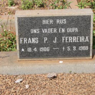 FERREIRA Frans P.J. 1906-1988