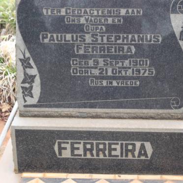 FERREIRA Paulus Stephanus 1901-1975