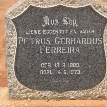 FERREIRA Petrus Gerhardus 1889-1973