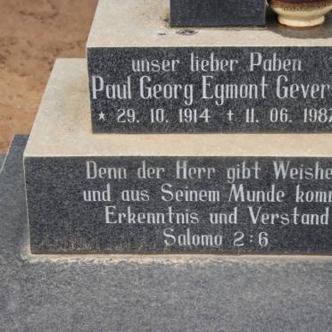 GEVERS Paul Georg Egmont 1914-1987