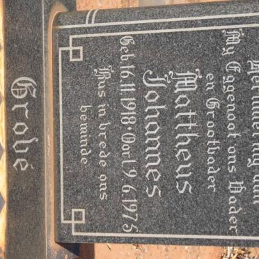 GROVE Mattheus Johannes 1918-1975