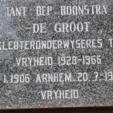 GROOT Bep Boonstra, de 1906-1996