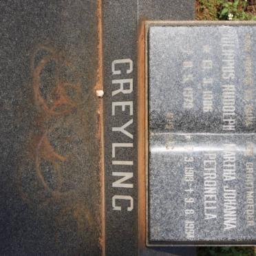 GREYLING Philippus Rudolph 1906-1979 &amp; Martha Johanna Petronella 1919-1994