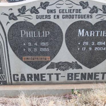 GARNETT Phillip 1915-1985 &amp; Martie BENNETT 1914-2004