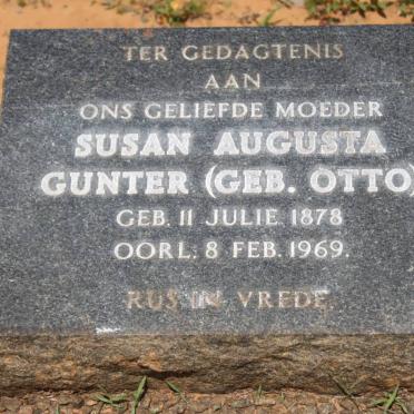GUNTER Susan Augusta nee OTTO 1879-1969