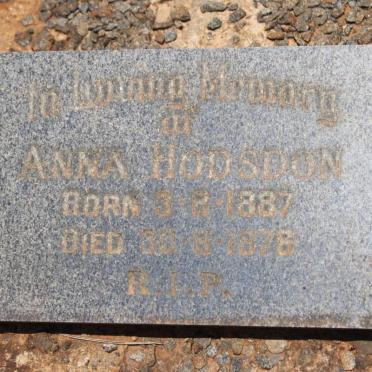 HODSDON Anna 1887-1976