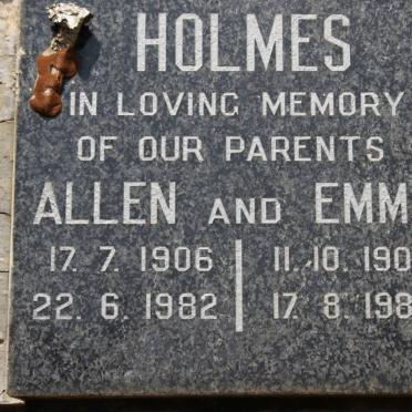 HOLMES Allen 1906-1982 &amp; Emma 1909-1985