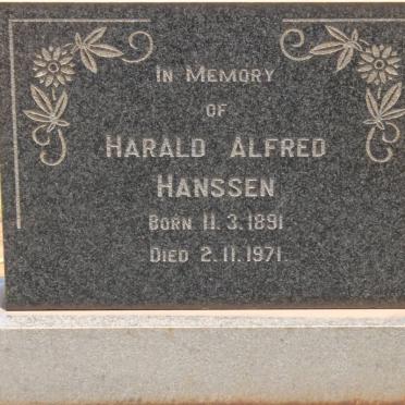 HANSSEN Harald Alfred 1891-1971