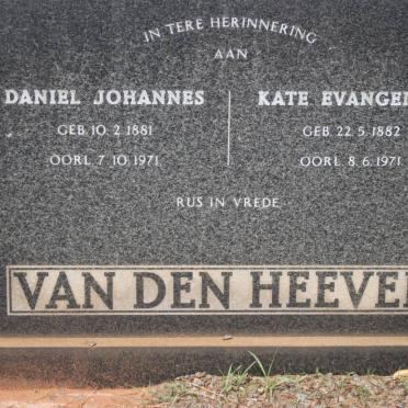HEEVER Daniel Johannes, van den 1881-1971 &amp; Kate Evangelina 1882-1971