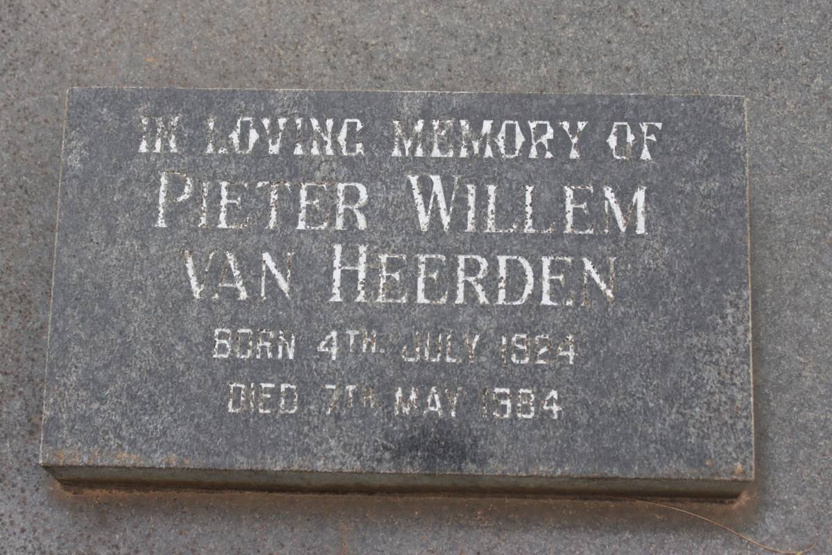 HEERDEN Pieter Willem, van 1924-1984