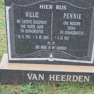 HEERDEN Willie, van 1923-2003 &amp; Pennie 1927-