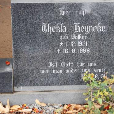 HEYNEKE Thekla nee VOLKER 1921-1998