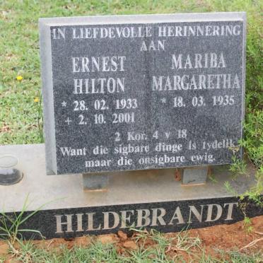 HILDEBRANDT Ernest Hilton 1933-2001 &amp; Maria Margaretha 1935-