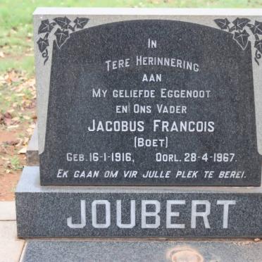 JOUBERT Jacobus Francois 1916-1967