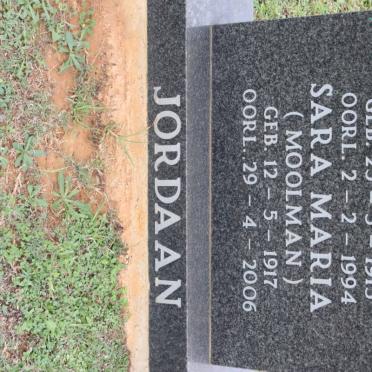 JORDAAN Joseph 1913-1994 &amp; Sara Maria MOOLMAN 1917-2006