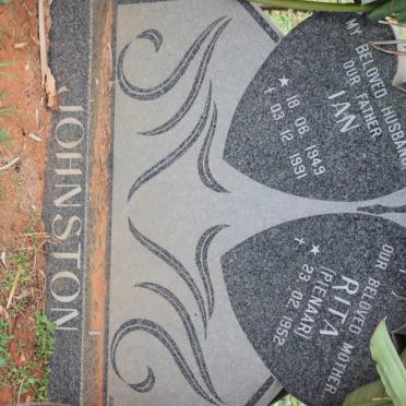 JOHNSTON Ian 1949-1991 &amp; Rita PIENAAR 1952-