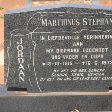 JORDAAN Marthinus Stephanus 1915-1973