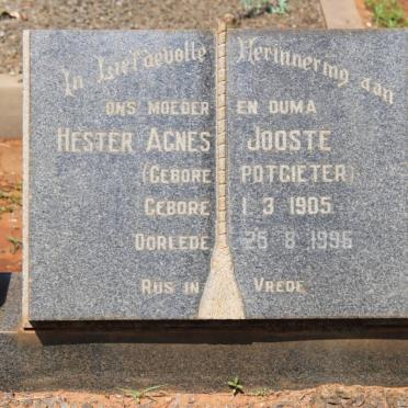 JOOSTE Johannes Hendrik Cornelius 1901-1973 &amp; Hester Agnes POTGIETER 1905-1996