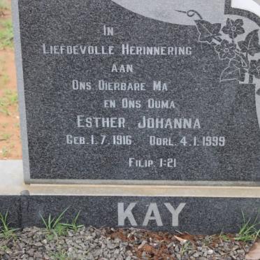 KAY Esther Johanna 1916-1999