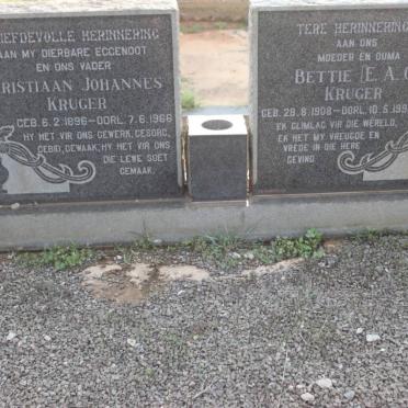 KRUGER Christiaan Johannes 1896-1966 &amp; Bettie 1908-1996