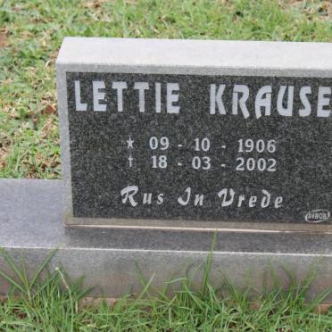KRAUSE Lettie 1906-2002
