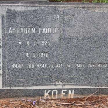 KOEN Abraham Paulus 1923-1978