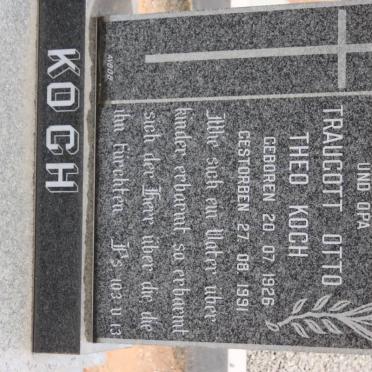 KOCH Traucott Otto Theo 1924-1991