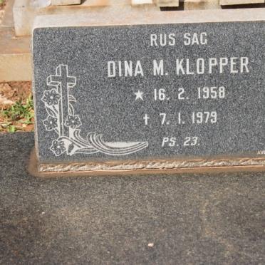 KLOPPER Dina M. 1958-1979