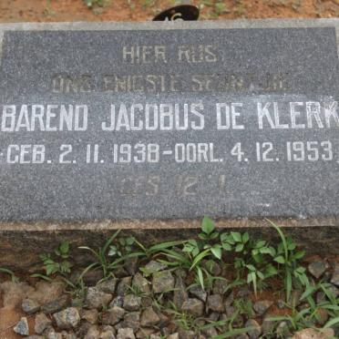 KLERK Barend Jacobus, de 1938-1953