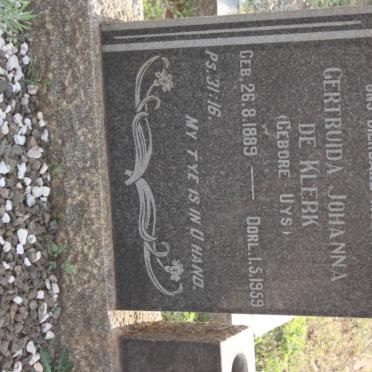 KLERK Gertruida Johanna, de nee UYS 1889-1959