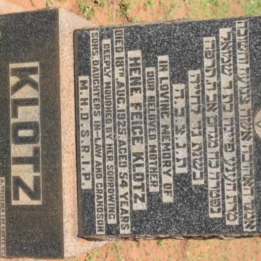 KLOTZ Hene Feige -1925