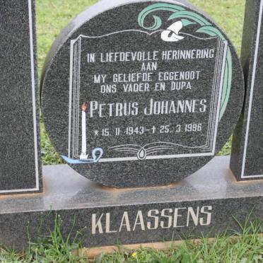 KLAASSENS Petrus Johannes 1943-1996