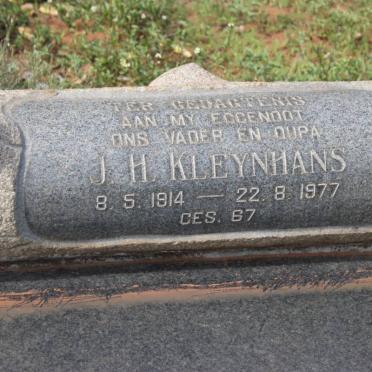 KLEYNHANS J.H. 1914-1977