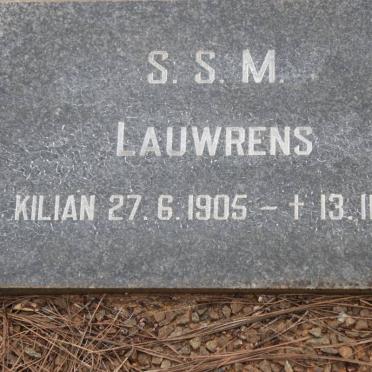 LAUWRENS S.S.M. nee KILIAN 1905-1978