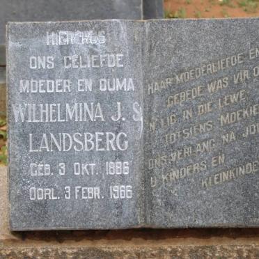 LANDSBERG Wilhelmina J.S. 1886-1966