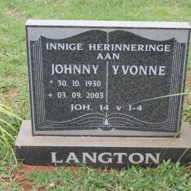 LANGTON Johnny 1930-2003 &amp; Yvonne