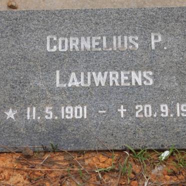 LAUWRENS Cornelius P. 1901-1970